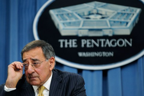 Panetta takes questions during a news conference at the Pentagon in Washington