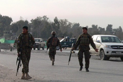Afghan National Army (ANA) soldiers bloc