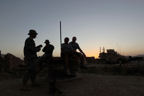 US Army Life On Rural Afghan Firebase In Kandahar Province