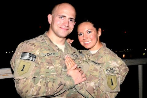 Warriors wed while deployed to Afghanistan