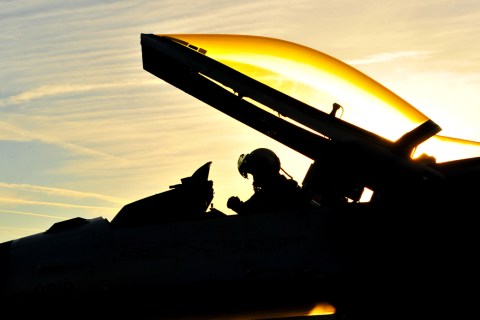 F-16s depart for Nordic Air Meet 2012