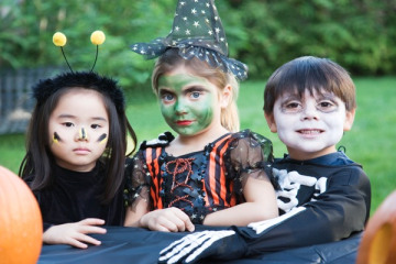 Children dressed up on Halloween