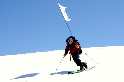 Rob Skiing from Summit- Best