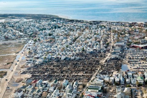 Breezy Point after the fires that destroyed many homes during Hurricane Sandy