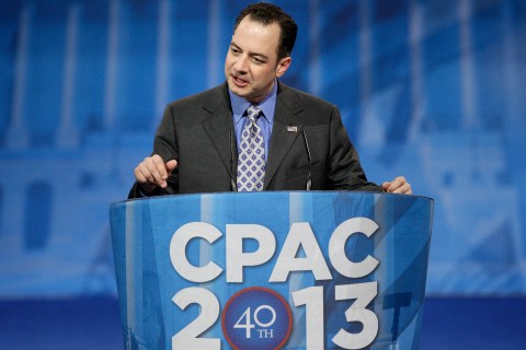 Priebus delivers remarks to the CPAC in National Harbor, Maryland