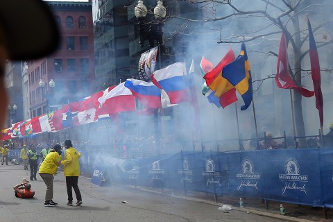 Explosions At 117th Boston Marathon