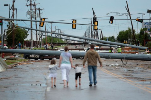 Massive Tornado Causes Large Swath Of Destruction In Suburban Moore, Oklahoma
