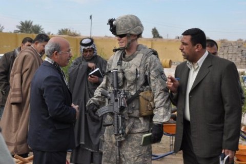 aaron in iraq with leaders