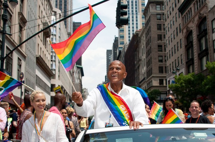 Parade grand marshal Harry Belafonte attends The March during NYC Pride 2013 on June 30, 2013 in New York City.