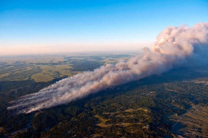 The wildfire in Black Forest community near Colorado Springs, on June 11, 2013.