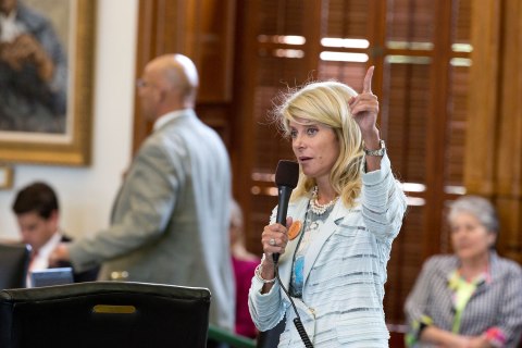 Texas Senator Wendy Davis begins a filibuster of SB 5 a bill that would tighten regulations on abortion providers in Texas, on June 26, 2013.