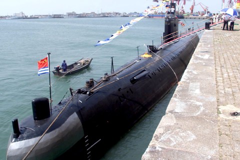 A Russian Kilo-class conventional submarine belong
