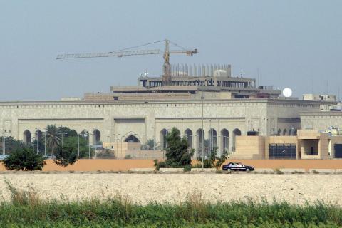 A picture shows the new US embassy compl