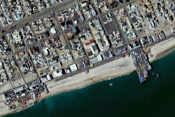 Satellite Image of Seaside Heights, New Jersey, United States
