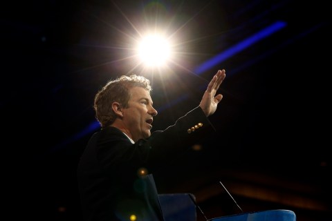 Senator Rand Paul of Kentucky speaks at the Conservative Political Action Conference (CPAC) at National Harbor, Md., on March 14, 2013.