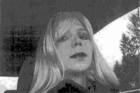 U.S. Army Private First Class Bradley Manning dressed as a woman in 2010.
