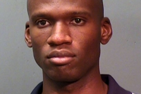 A mug of Aaron Alexis, arrested in September, 2010, on suspicion of discharging a firearm in the city limits. 