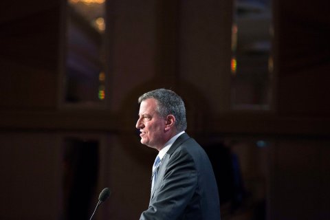 New York Mayor Bill de Blasio delivers remarks at the plenary session of the U.S. Conference of Mayors in Washington D.C., on Jan. 23, 2014.