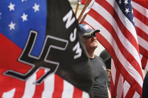 National Socialist Movement Holds Rally In Los Angeles