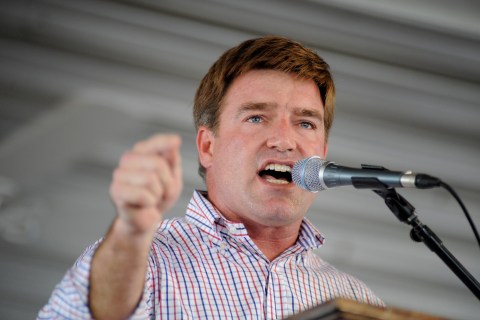 Kentucky SenateaAttorney General Jack Conway speaks during the 133rd Annual Fancy Farm Picnic in Fancy Farm, Ky., Aug. 3, 2013. 